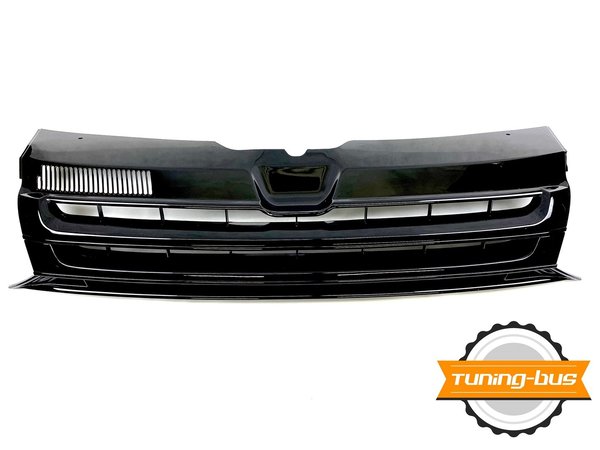 T5 Facelift 09-15   Frontgrill schwarz glänzend ohne VW Zeichen