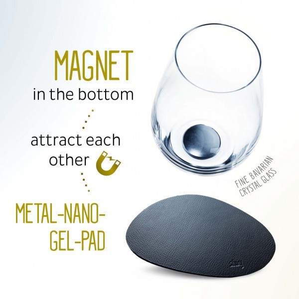 Metall-Nano-Gel-Pads mit Leder-Coating BLACK