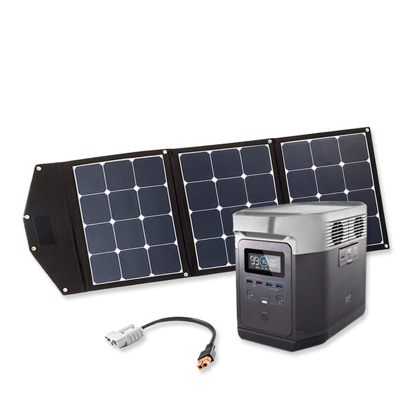 EcoFlow DELTA Powerstation Bundle mit WATTSTUNDE® SunFolder Solartasche 120Watt