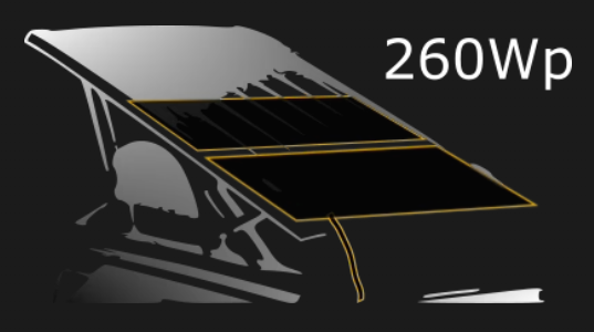 Solarmodul für VW California T5, T6, T6.1 260Wp