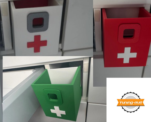 First Aid Box in White-Green-Red