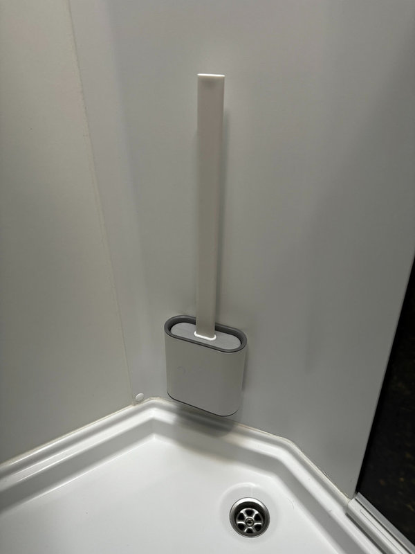 WC Bürste Farbe weiß / grau